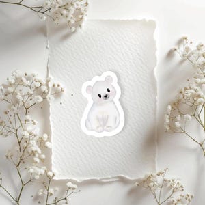 Aufkleber | Etikett | kleiner Eisbär | Winter | Arktis | Scrapbook | Bullet Journal | Kinder | Tiere | Geschenkidee | Sticker | Geburtstag