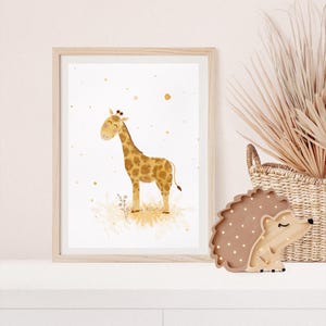 Póster Jirafa A4 Póster infantil Póster habitación infantil Regalo bebé niña Regalo niño Póster infantil Póster animal Idea regalo