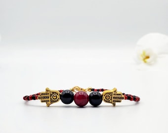 Ilde de Elegua | Yoruba Religion | Quality crystal and obsidian beads