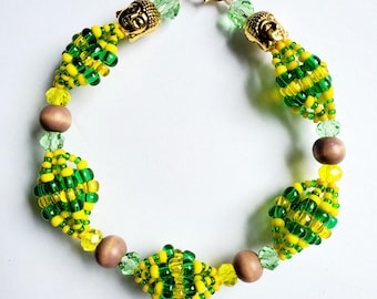 Ilde de Orula| Babalawo| Orumila| crystal beads, quality wood