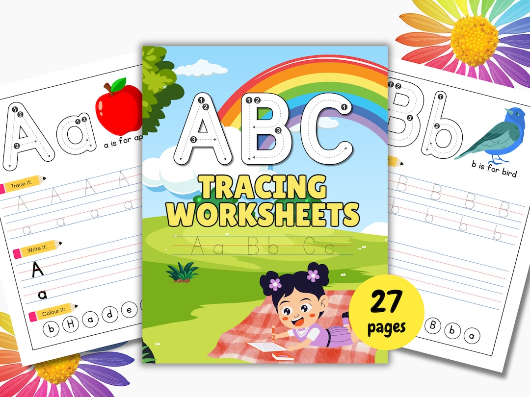 Alphabet Tracing Worksheets, ABC Tracing Pages, ABC Writing Practice
