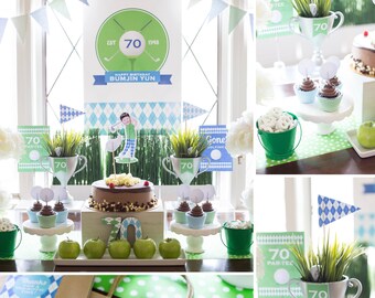 DIGITAL FILE Golf Birthday Party Kit, Golf Theme Party Decorations, Golf 70th Birthday, Golf First Birthday, Golfing, Golf Decor PDF