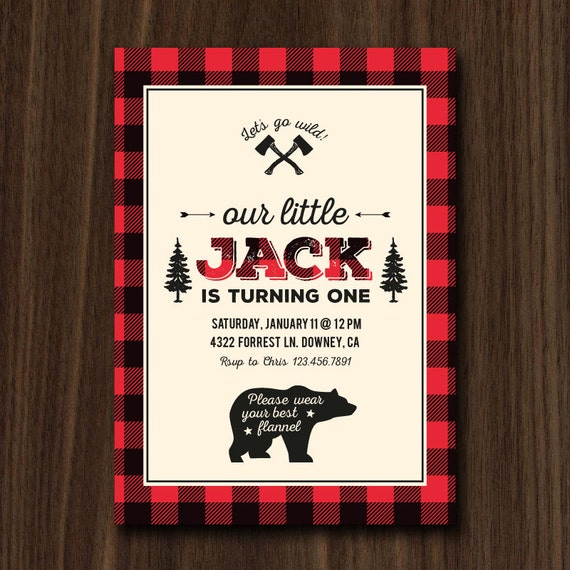 DIGITAL FILE Camping Invitation, Camping Invite, Camping Party Theme, Lumberjack Invite, Lumberjack Invitation, Lumberjack Party, Birthday Il_570xn