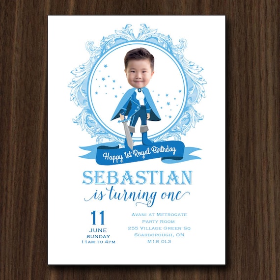 DIGITAL FILE Little Prince Invitation, Prince Royal Invitation, Royal Prince Theme, Little Prince Birthday 5x7 IN Il_570xn