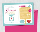DIGITAL FILE Kitchen Shower, Retro Shower, Vintage Shower, Bridal Shower Invitation, 5x7 DIY Invitation by MayDetails Il_170x135