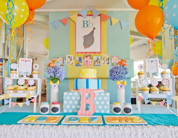 DIGITAL FILES Little Man Party Decorations, abc Party, Little Man Birthday Party Decor, Custom Silhouette, ABC Alphabet, Bowtie Il_570xn