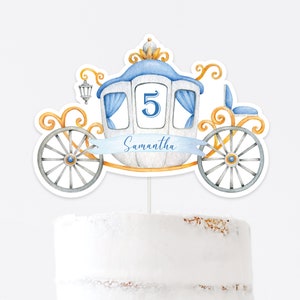 Princess Carriage Cake Topper, Princess Birthday Cake Topper, Cinderella theme, Centerpiece, approx. 5.6(height) x 8(width) inches