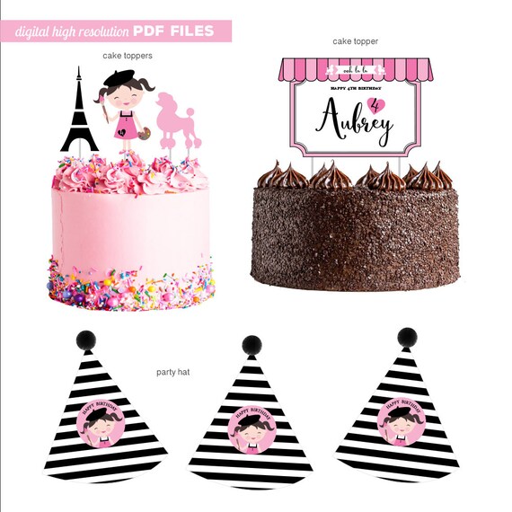 Digital Files Pink Paris Painting Party Decorations Painting
