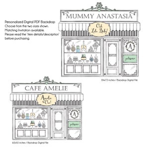 Paris Bakery Party Theme Banner Backdrop, Paris Cafe Birthday Party Poster, Cafe Baby Shower PDF Digital File image 3