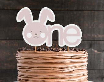 INSTANT Download Some Bunny is One birthday cake topper, Bunny birthday, Cake Topper, approx. 5.8(height) x 9.8(width) inches