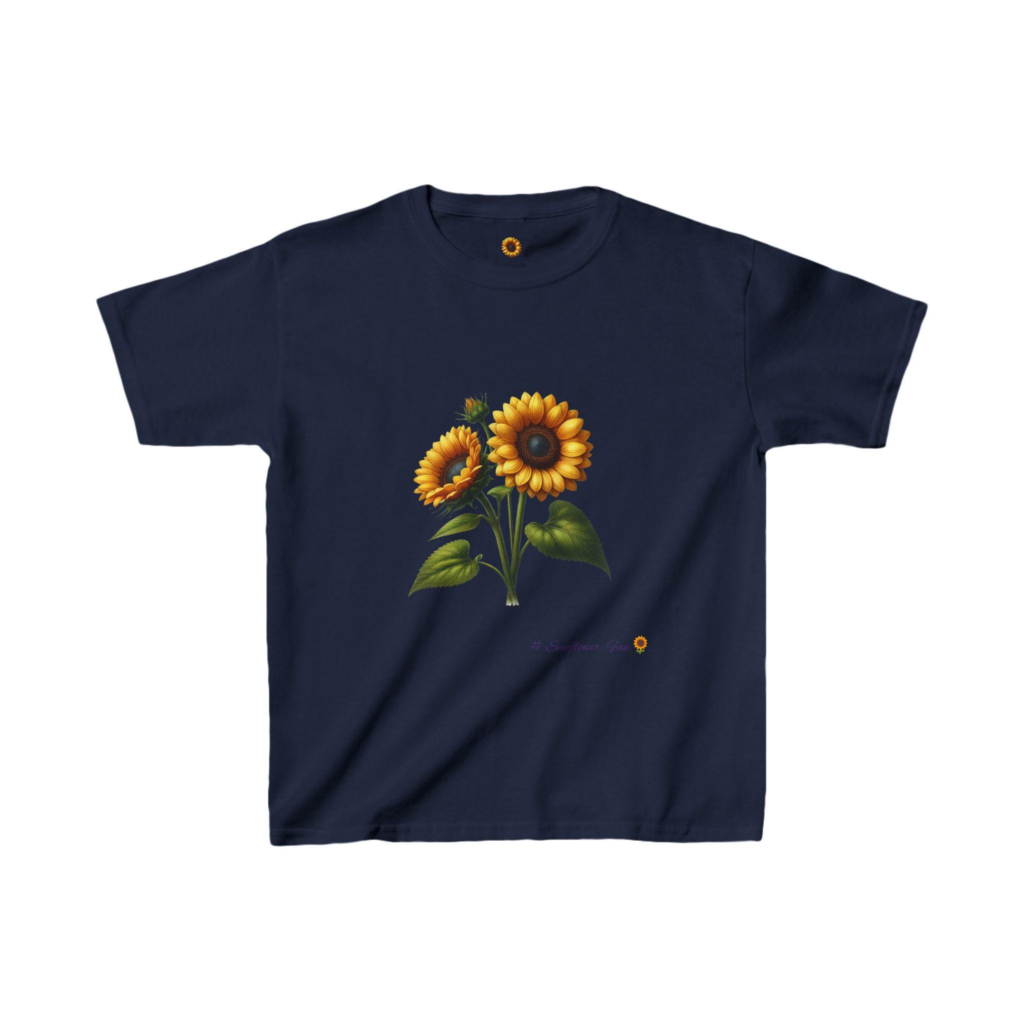 Kids Heavy Cotton Tee Sunflower Fan