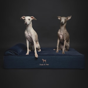 Luxury Dog Bed, Orthopedic Eggshell Memory Foam, Infused with Cooling Gel, Classic Style - Denim