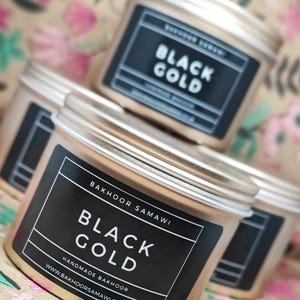 Black Gold Arabian Bakhoor, handmade, exclusive, unique, artisan, Oud, Musk, Bukhur