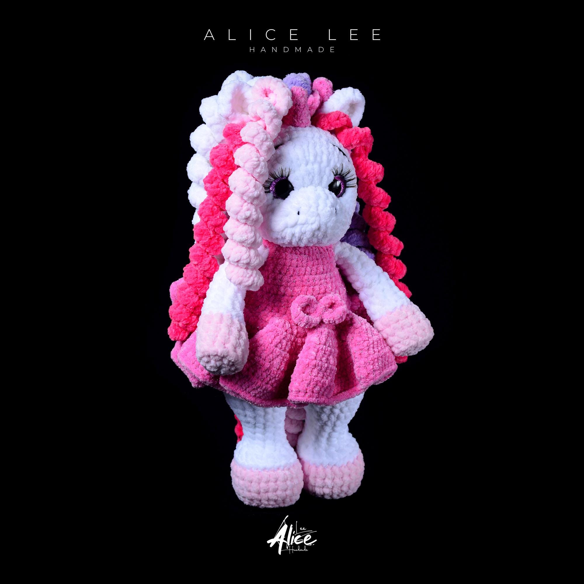 Crochet Unicorn Amigurumi Doll: Handmade Plush Stuffed Animal - Thumbnail 4