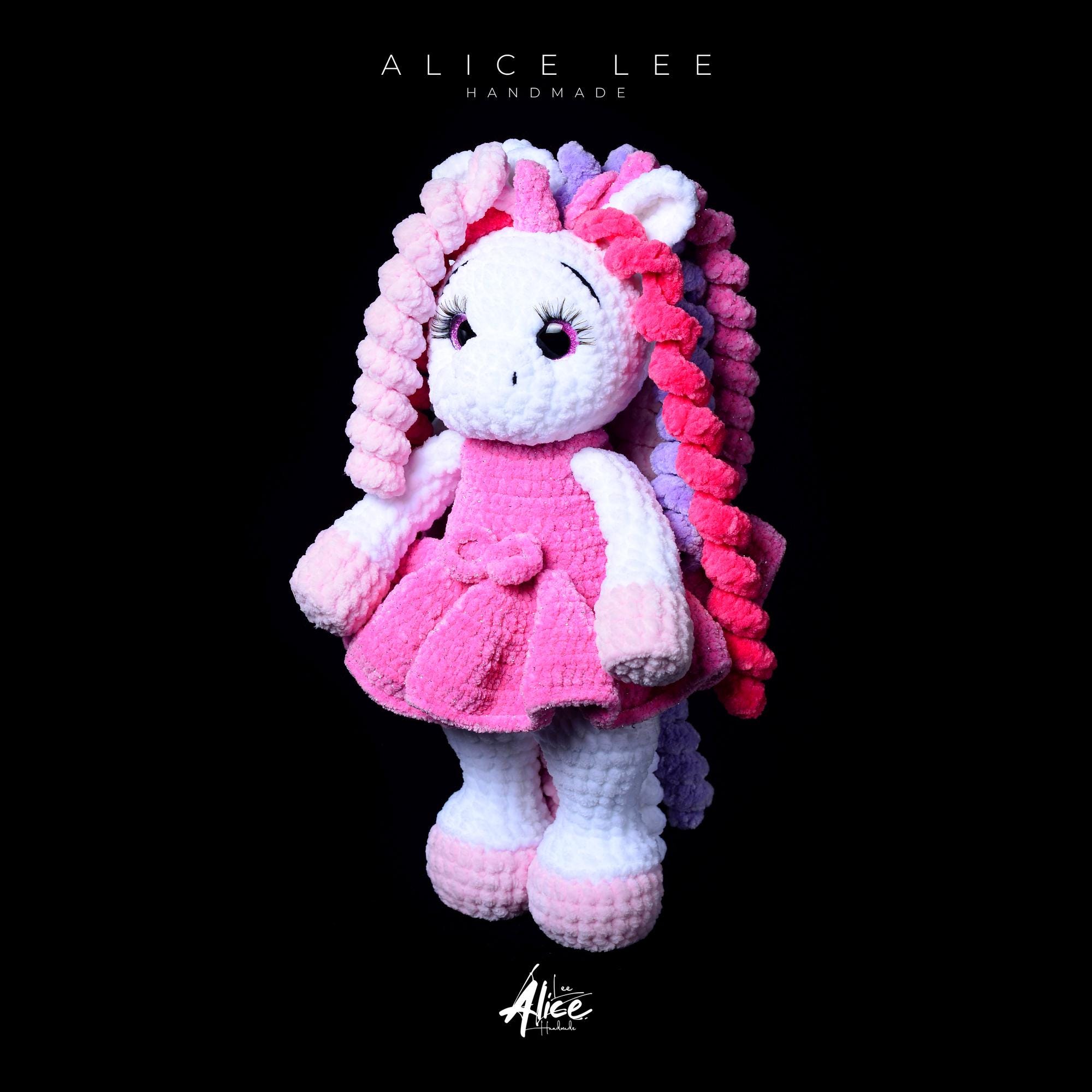 Crochet Unicorn Amigurumi Doll: Handmade Plush Stuffed Animal - Thumbnail 3