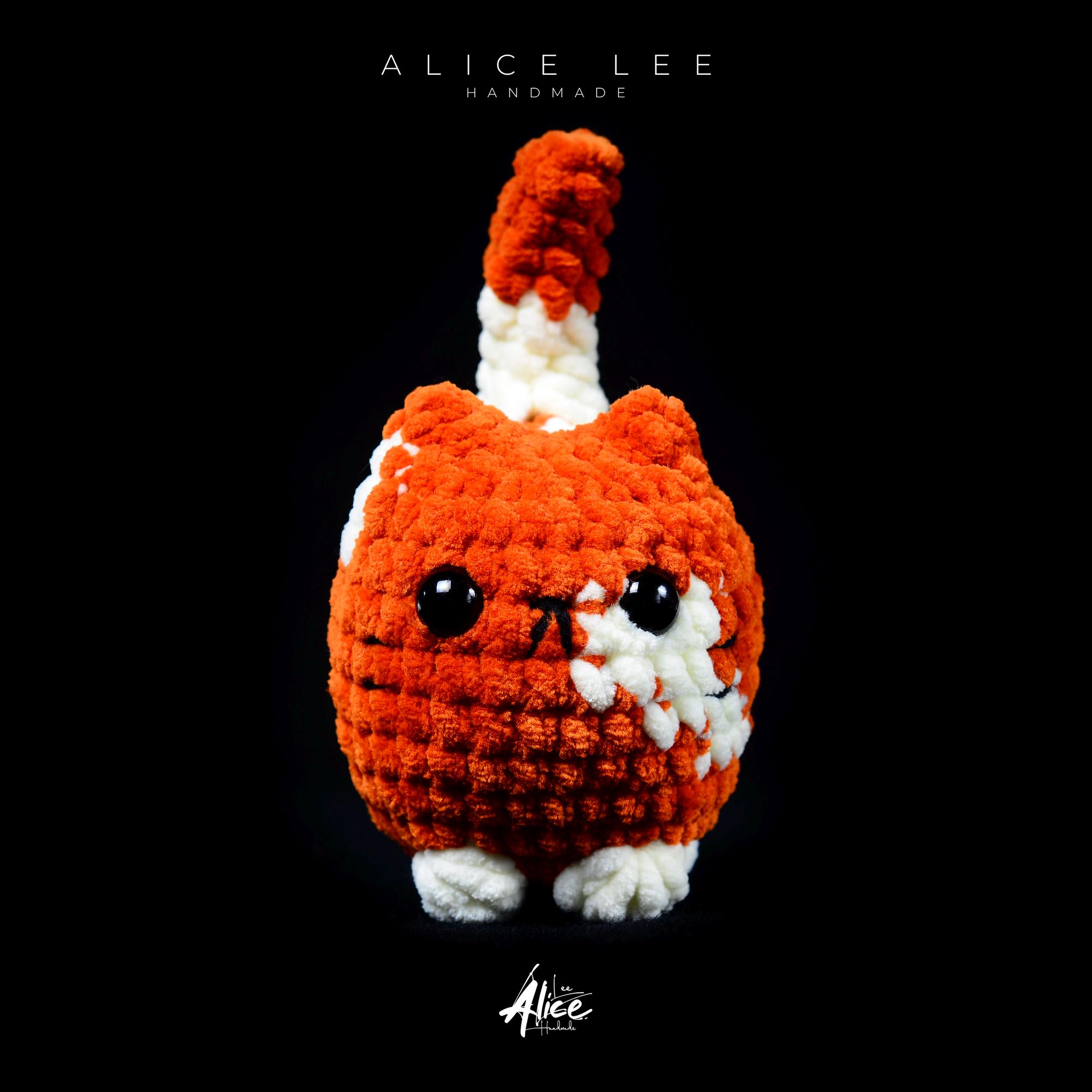 Handmade Crochet Cat Plushie – Soft Amigurumi Kitty, Chubby Stuffed Animal - Thumbnail 7