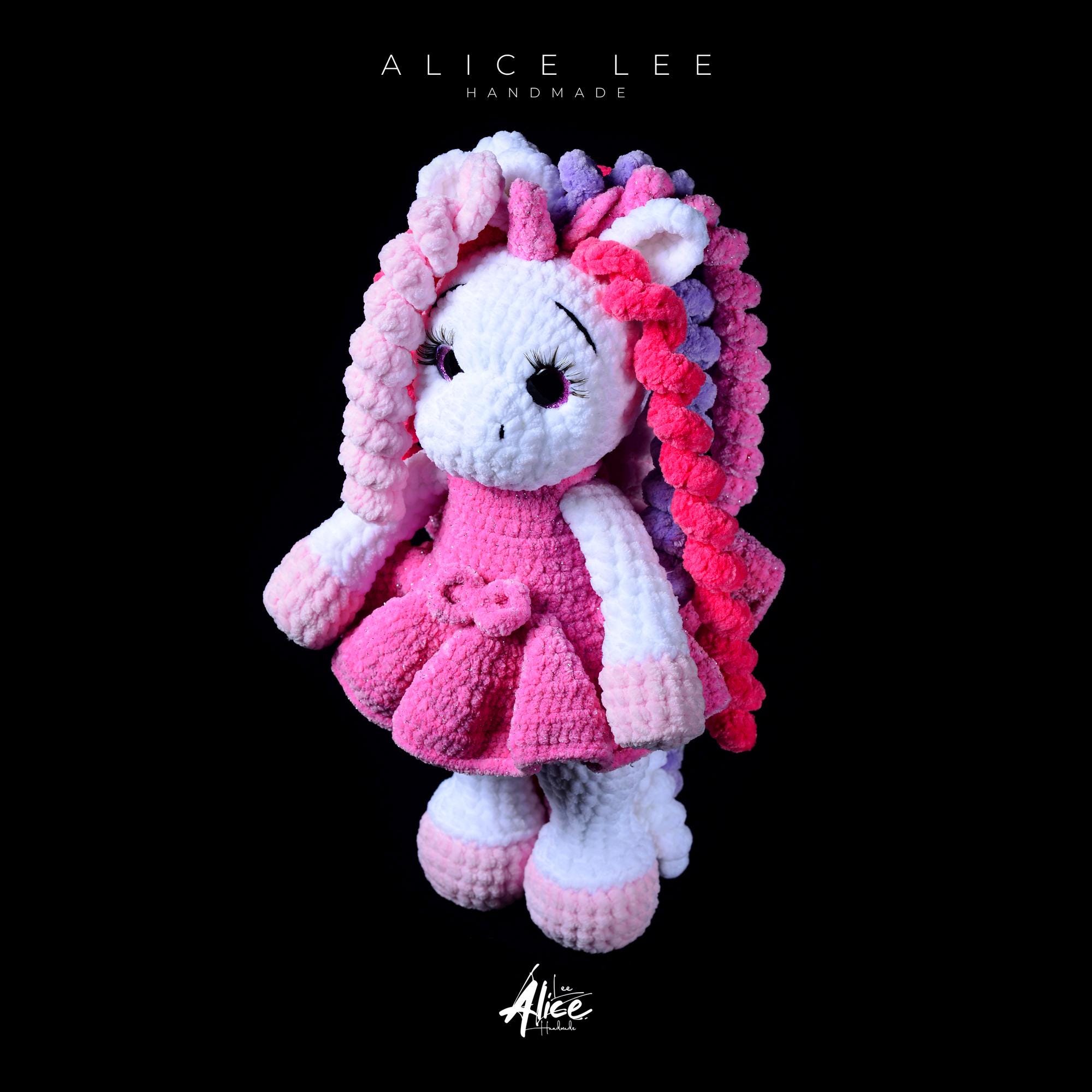 Crochet Unicorn Amigurumi Doll: Handmade Plush Stuffed Animal - Thumbnail 6