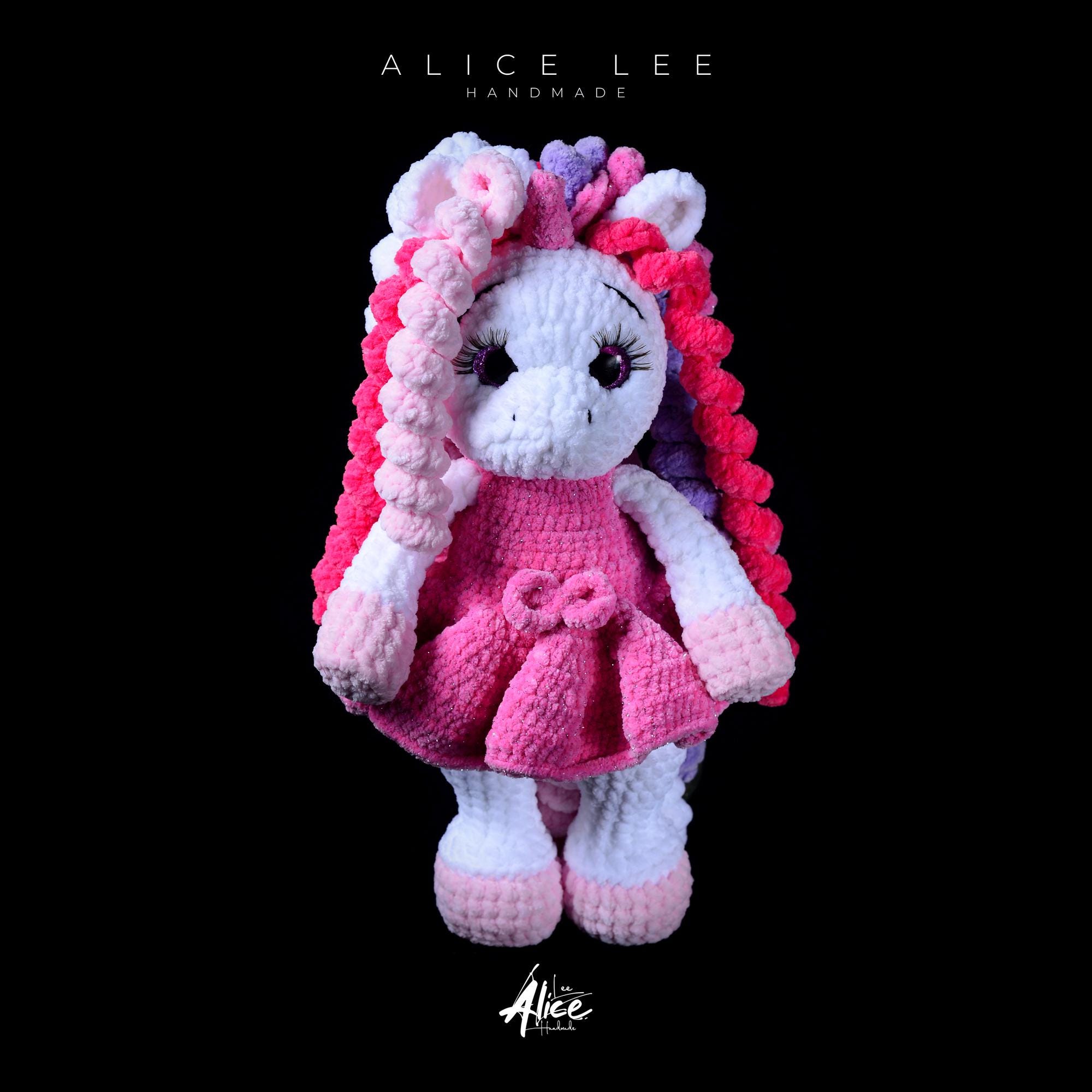 Crochet Unicorn Amigurumi Doll: Handmade Plush Stuffed Animal - Thumbnail 5
