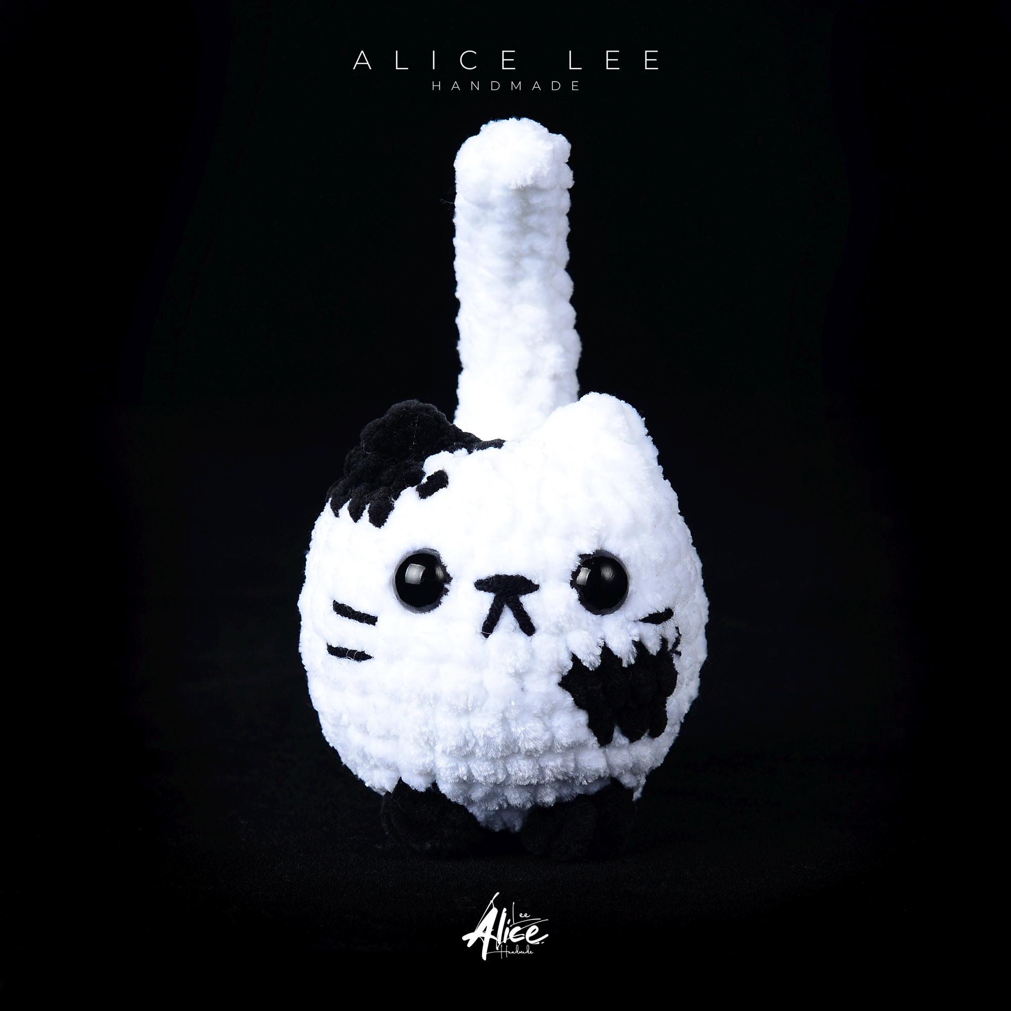 Handmade Crochet Cat Plushie – Soft Amigurumi Kitty, Chubby Stuffed Animal - Thumbnail 3