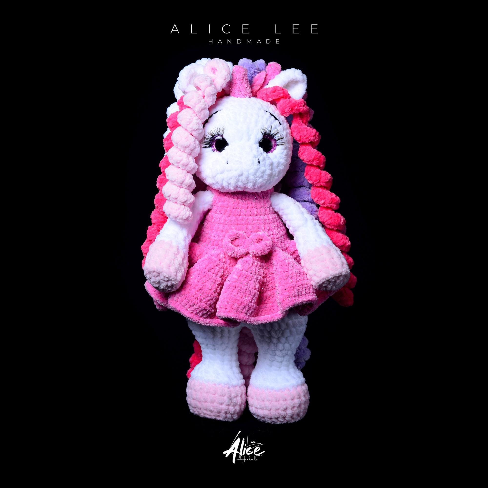 Crochet Unicorn Amigurumi Doll: Handmade Plush Stuffed Animal - Thumbnail 2
