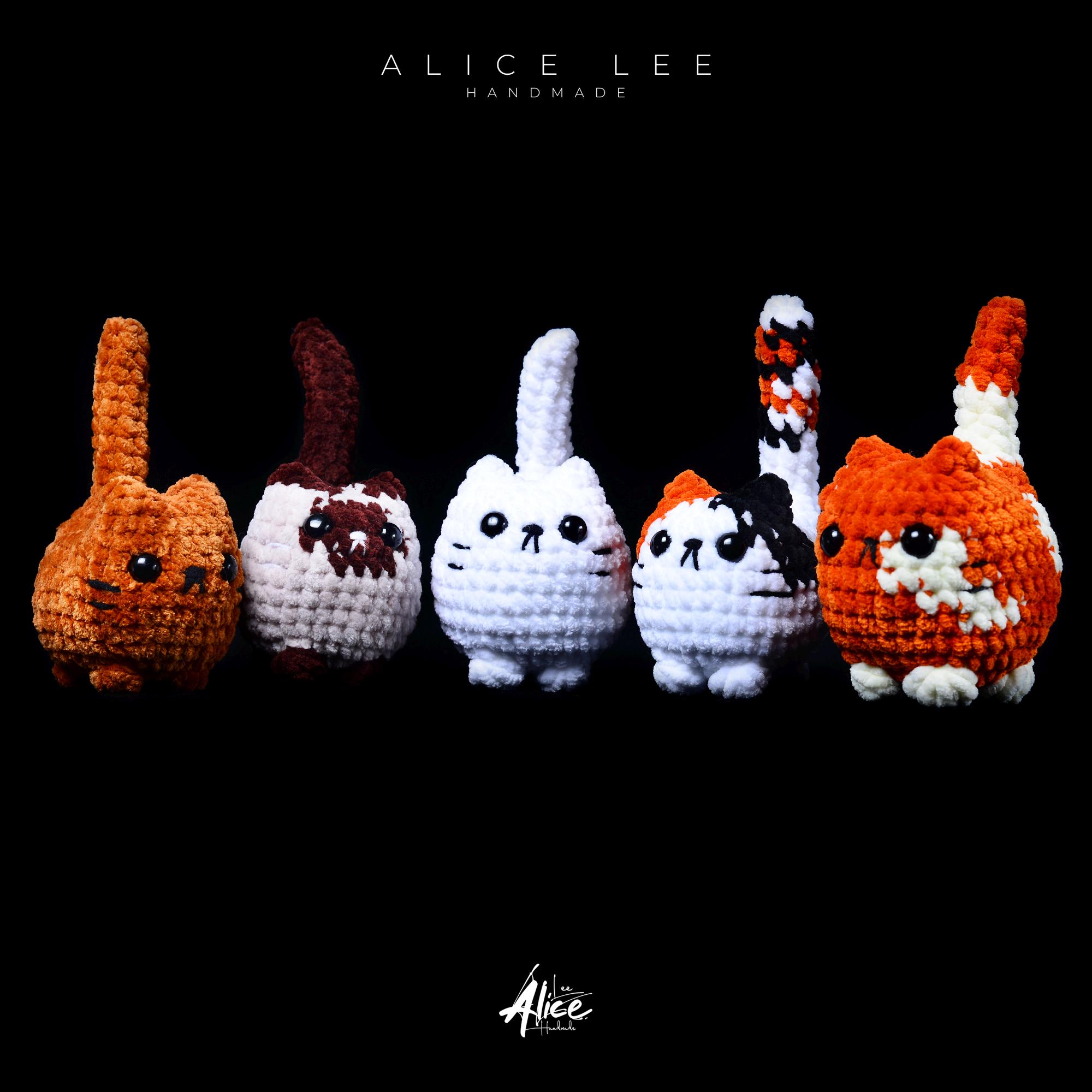 Handmade Crochet Cat Plushie – Soft Amigurumi Kitty, Chubby Stuffed Animal - Thumbnail 2