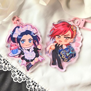 CaitVi Maid/Butler Acrylic Charm Keychains