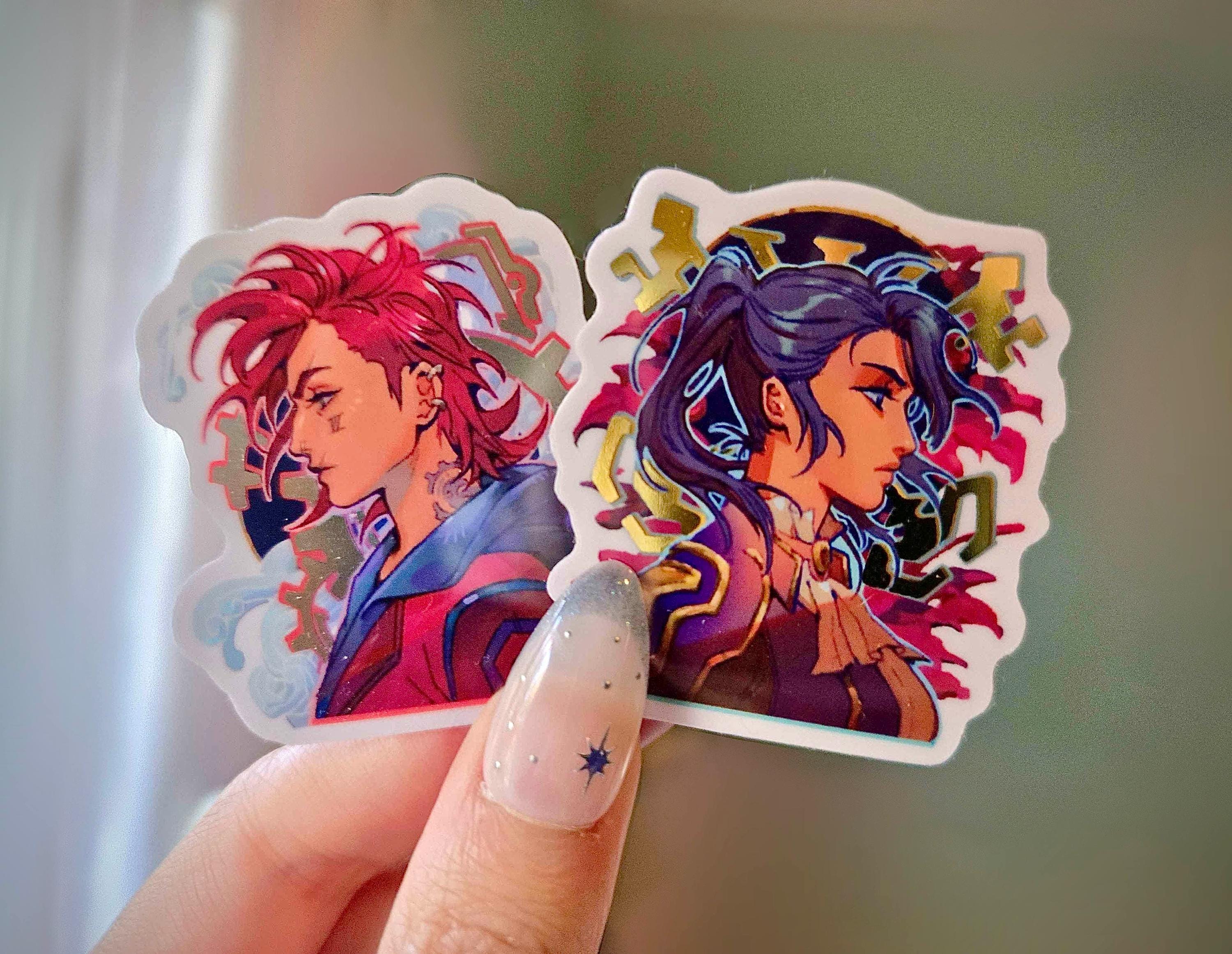 Oil and Water Foil Stickers