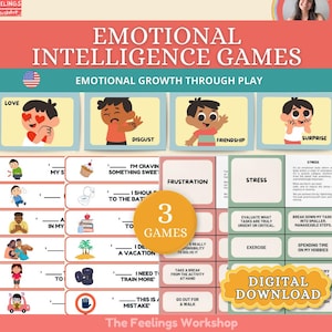 3 printable board games, Emotional Learning, Emotional Intelligence, Play therapy, SEL Workshops.