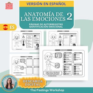 Conciencia emocional para niños y adolescentes. PDF para impresión, Hojas de ejercicios educación de emociones.