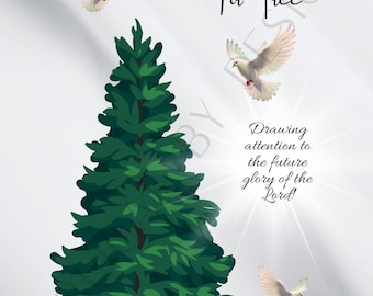Isaiah 41:17-20 g - The Fir Tree - Whimsical Style