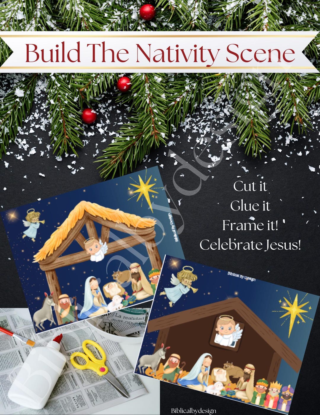 Nativity Scene Making Making the Nativity Scene - Traditional Art - Etsy