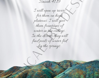Isaiah 41:17-20 i - The Fountain - Whimsical Style