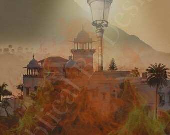 A City On A Hill - Matthew 5:14-15 - Contemporary Art