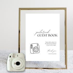 Photo Guest Book Sign, Wedding Picture Guestbook Template, Printable Polaroid Reception Sign, Photo Wedding Sign, Guest Book Alternative