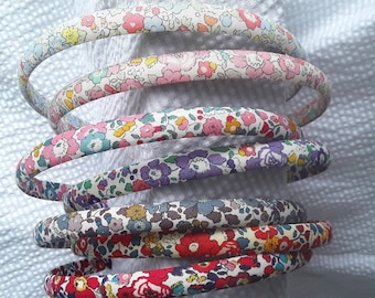 Liberty of London Betsy Ann skinny headband  floral narrow alice hair head band 1 cm wide