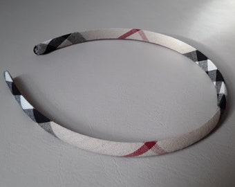 1 x Gingham Layered Bow Hair Band Head Alice Band School Uniform