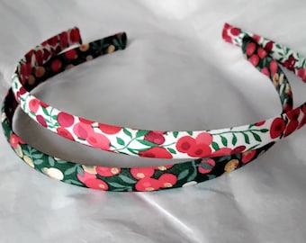 Liberty of London Wiltshire Christmas edition alice hair head band skinny narrow headband 1 cm wide