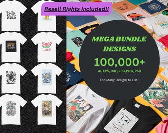 100,000+ T-Shirt Designs Bundle - Designs Only - No Physical Products