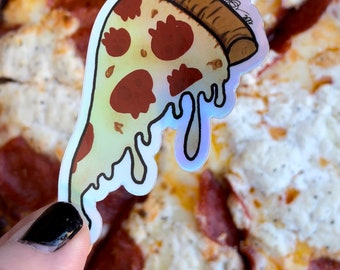 Holographic Skulleroni Pizza Sticker