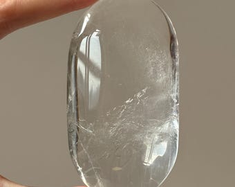 Natuurlijke grote bergkristalpalmsteen | AAA hoge kwaliteit bergkristal | Energieversterker, Master Healer Crystal | Helend kristal