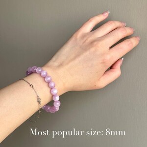 Kunzite Bracelet – Natural Lavender Crystal for Emotional Balance & Everyday Wear | Heart Chakra Jewelry Gift image 3