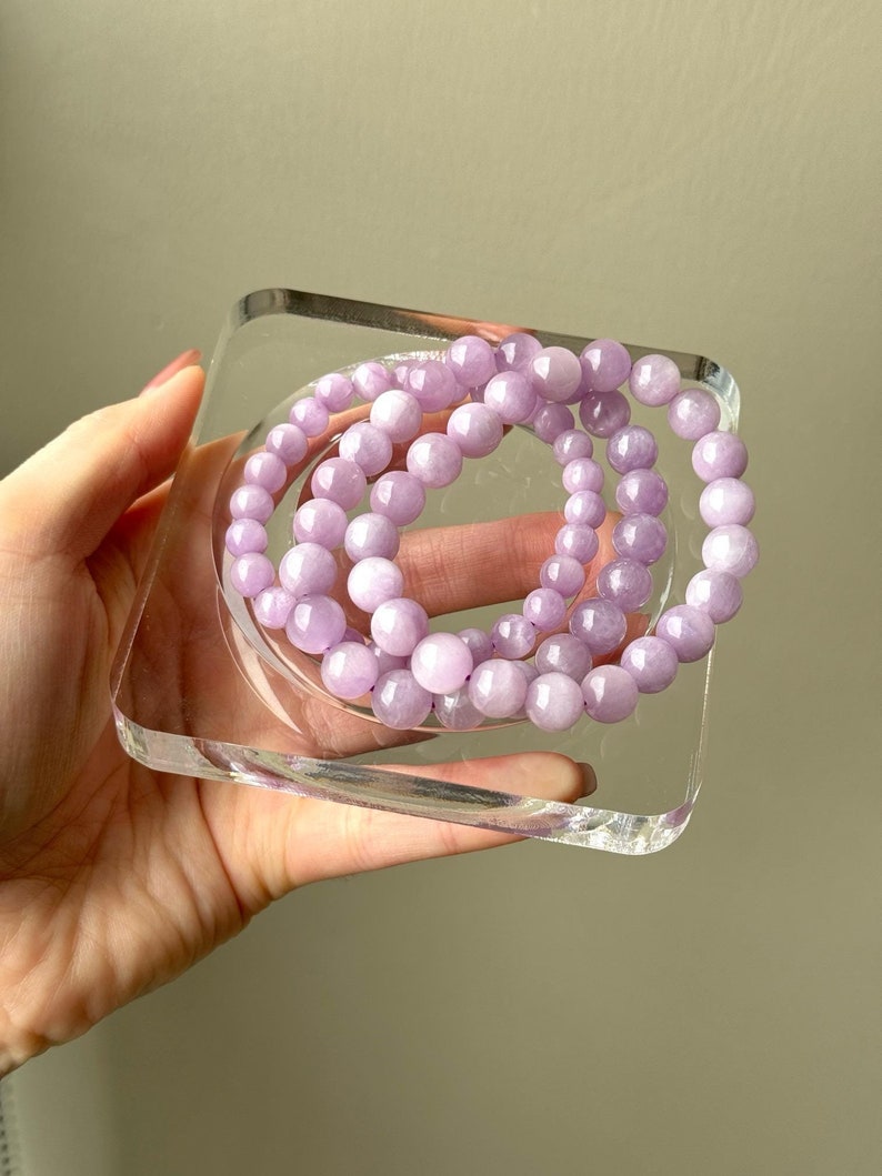 lavender Kunzite Crystal Bracelet