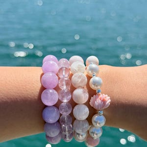 Kunzite Bracelet – Natural Lavender Crystal for Emotional Balance & Everyday Wear | Heart Chakra Jewelry Gift image 2