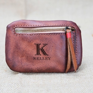 Portarosario in pelle personalizzato, portarosari cattolici o musulmani con cerniera, regalo per la prima comunione, regalo per la cresima, portamonete personalizzato