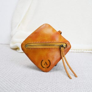 Personalized Leather Rosary Pouch: First Communion Gift