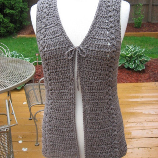 Crochet Pattern, Meadows Vest with Matching Belt, crochet Pattern Pdf, Instant download available