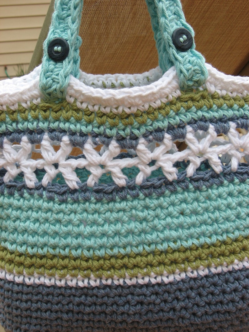 Beachside Bag, Crochet Pattern Pdf, Instant Pattern Download Available image 3