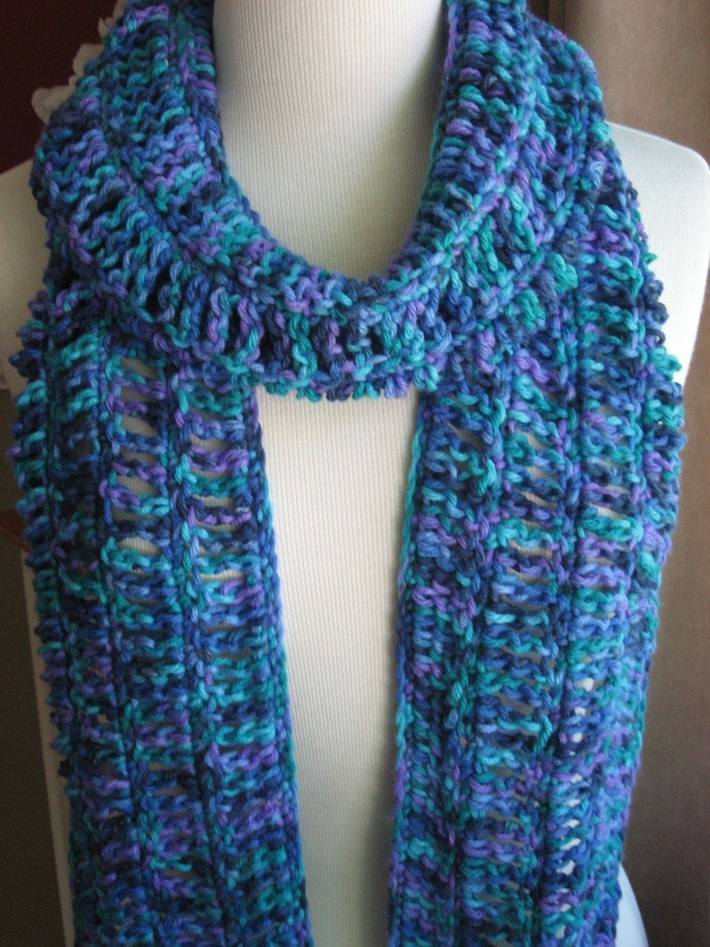 Oceana Openwork Scarf , Crochet Pattern Pdf image 1