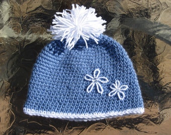 Classic Style Ski/Toboggan Hat, Crochet pdf pattern 5 Sizes newborn to adult, Instant Download Available