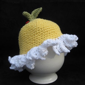 Crochet Pattern,Oopsie Daisy Hat, Bright and Sunny Yellow Daisy all sizes newborn 10yrs, instant download available image 5